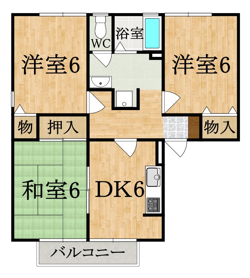 ジュネスコート　Ｂ棟の間取り