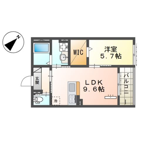 所沢市緑町４丁目のアパートの間取り