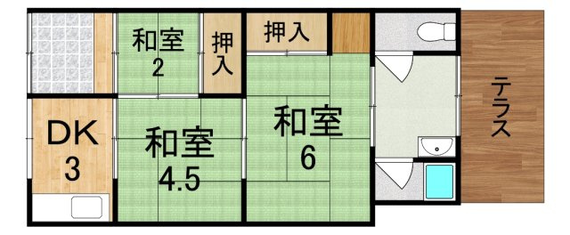 岡田平屋の間取り