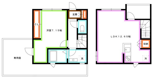 練馬区立野町のタウンの間取り