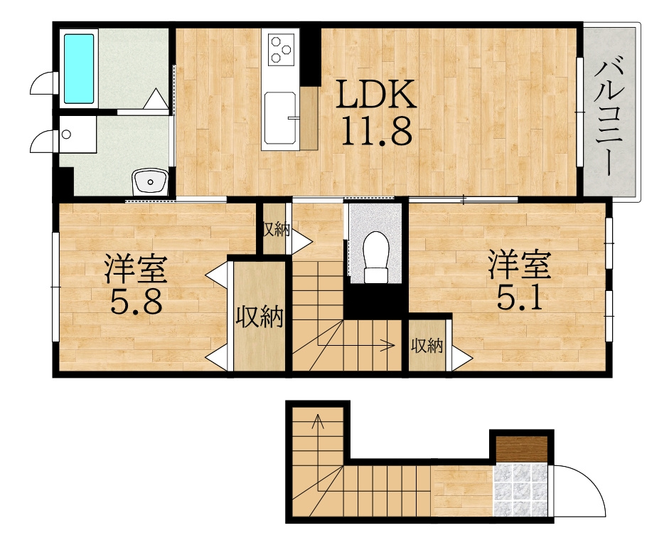 Ｓｅｒｅｎａ　Ｖｉｌｌａ　ＳＫ　Ⅰ（セレナヴィラＳＫ）の間取り