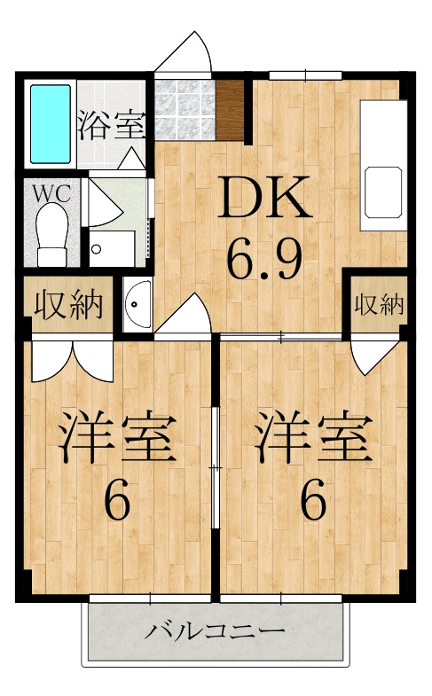 ヴィラージュ島田の間取り
