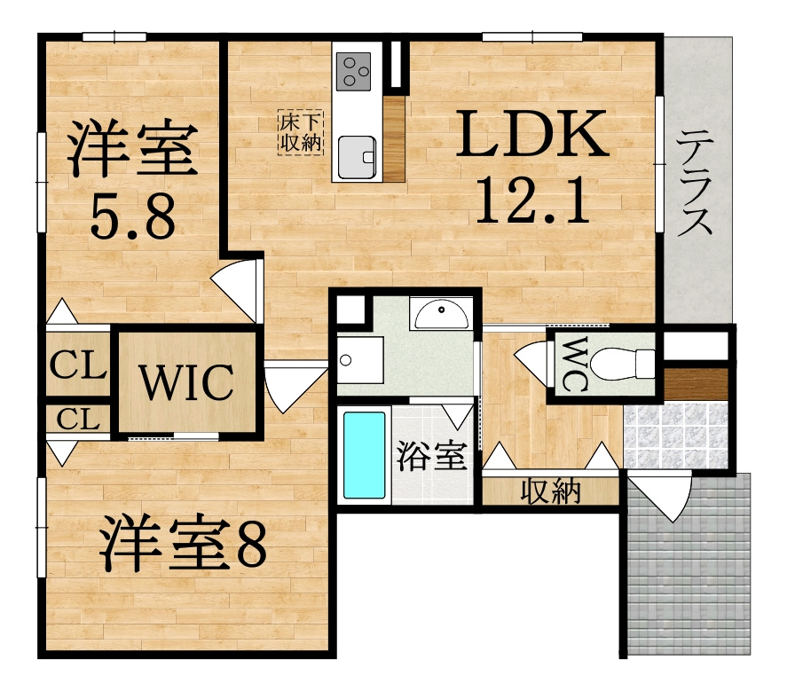 ボヌールの間取り