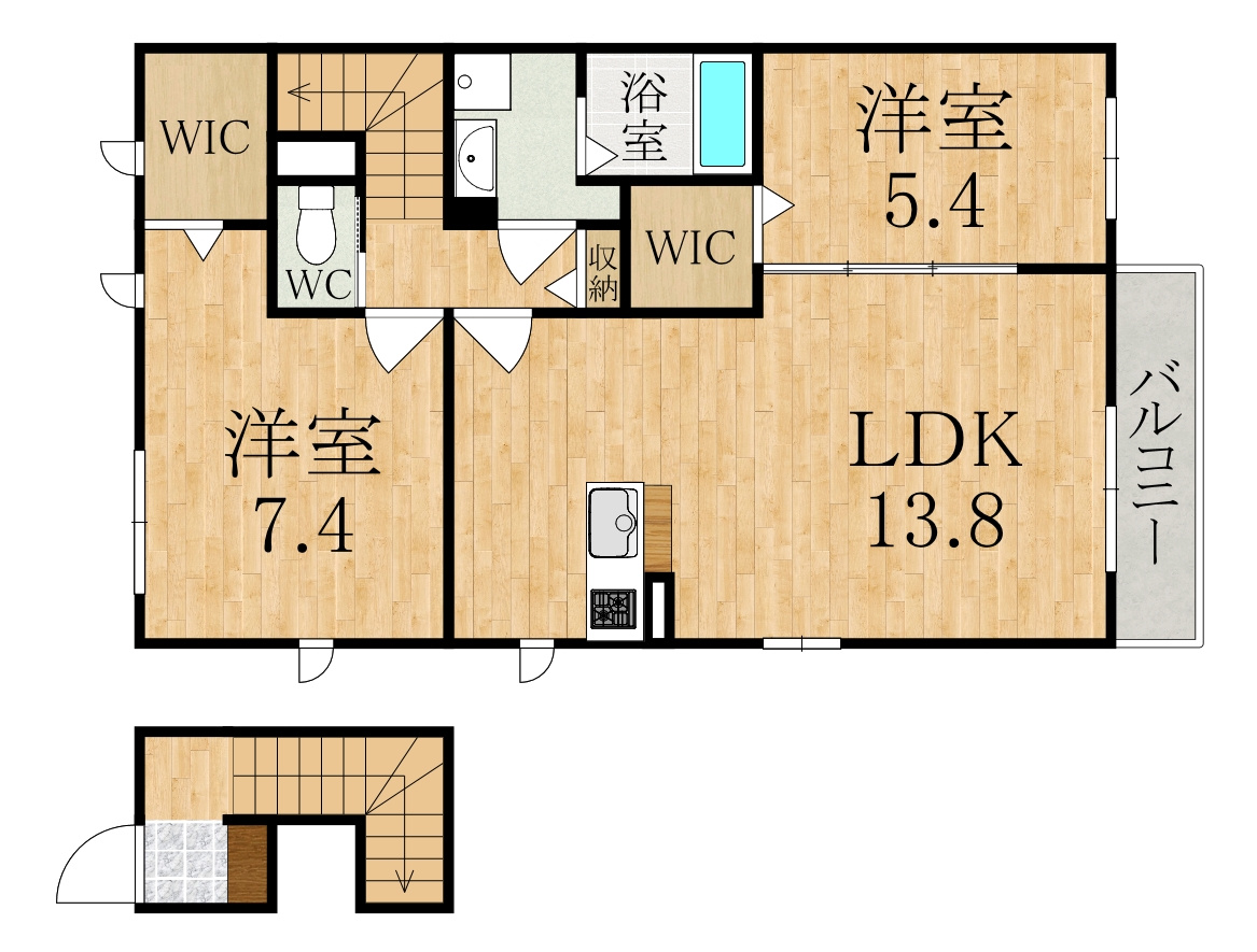 フルゥール藤原京の間取り
