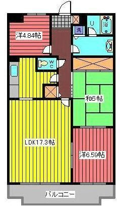 ロイヤルヒルズ高砂の間取り