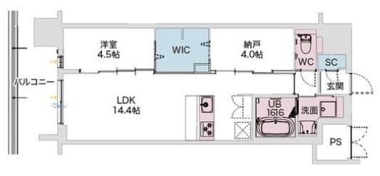 Draw上本町の間取り