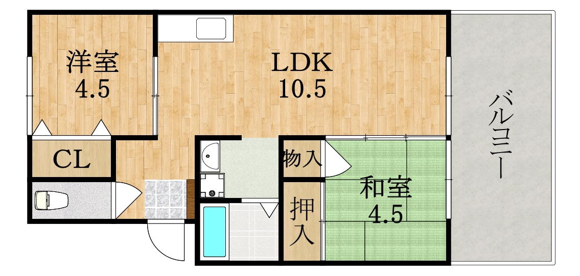 ハイツ中町の間取り