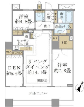 Brillia Mare 有明 TOWER&GARDENの間取り