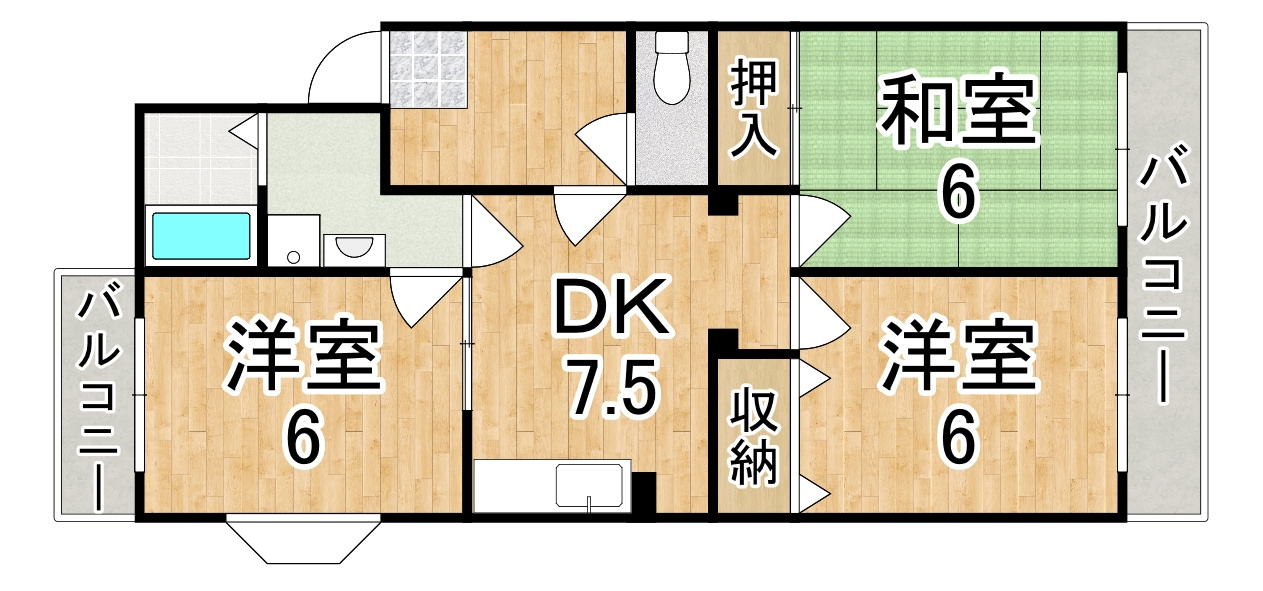 リヴェール立野の間取り