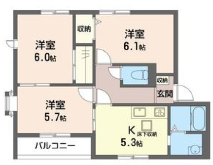 入間市東町７丁目のアパートの間取り