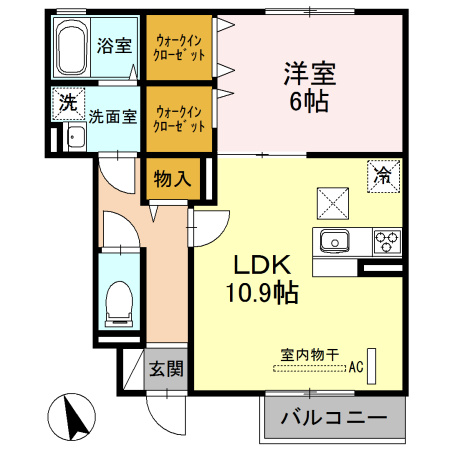 メゾンソレイユ朝日の間取り