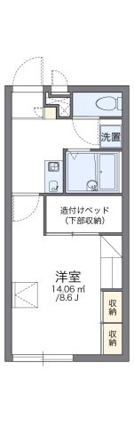 レオパレスＫＩＺＵＧＡＷＡの間取り