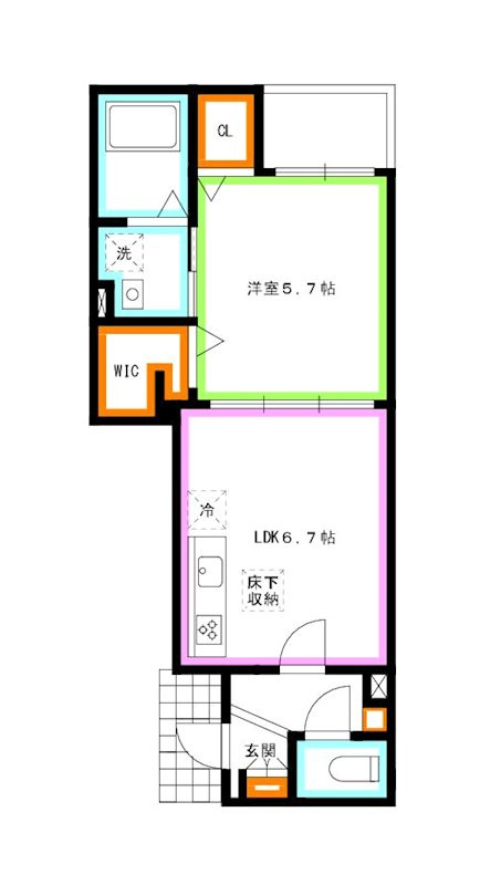 練馬区関町北４丁目のアパートの間取り