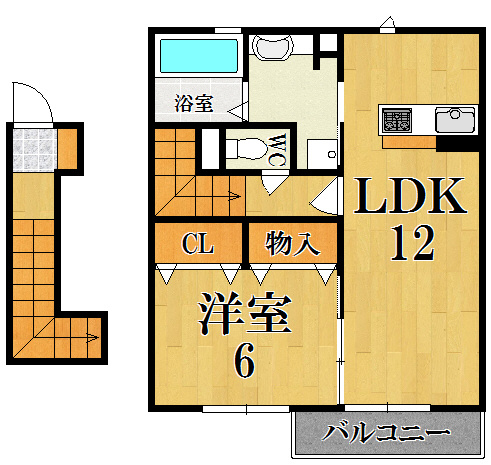 メゾンポワール大和八木の間取り