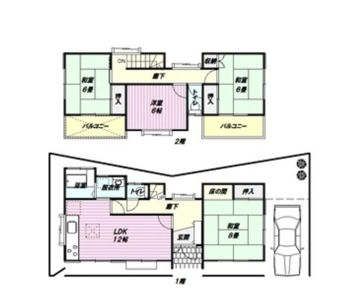 柏原住宅の間取り
