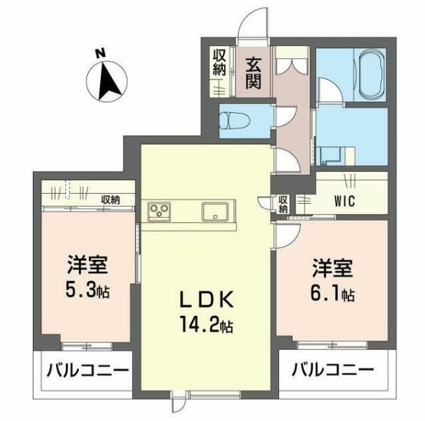 アトリエール Fの間取り