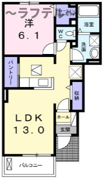 コンフォーティアBの間取り