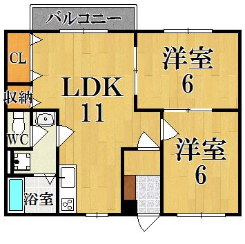 エスポワールＢの間取り