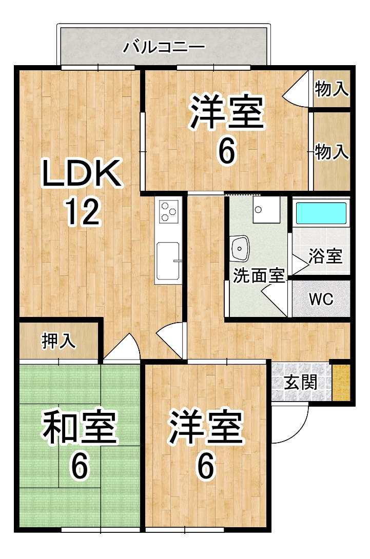 リバーシャトルＡの間取り