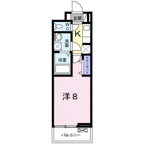 橿原市石川町のアパートの間取り