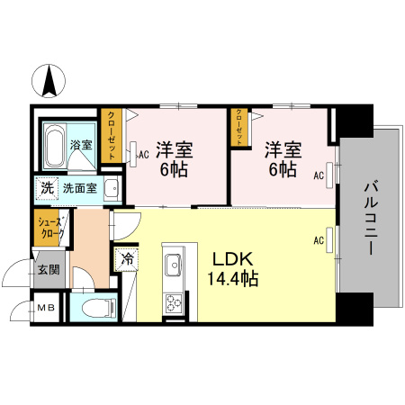 Fortuna yuhigaokaの間取り