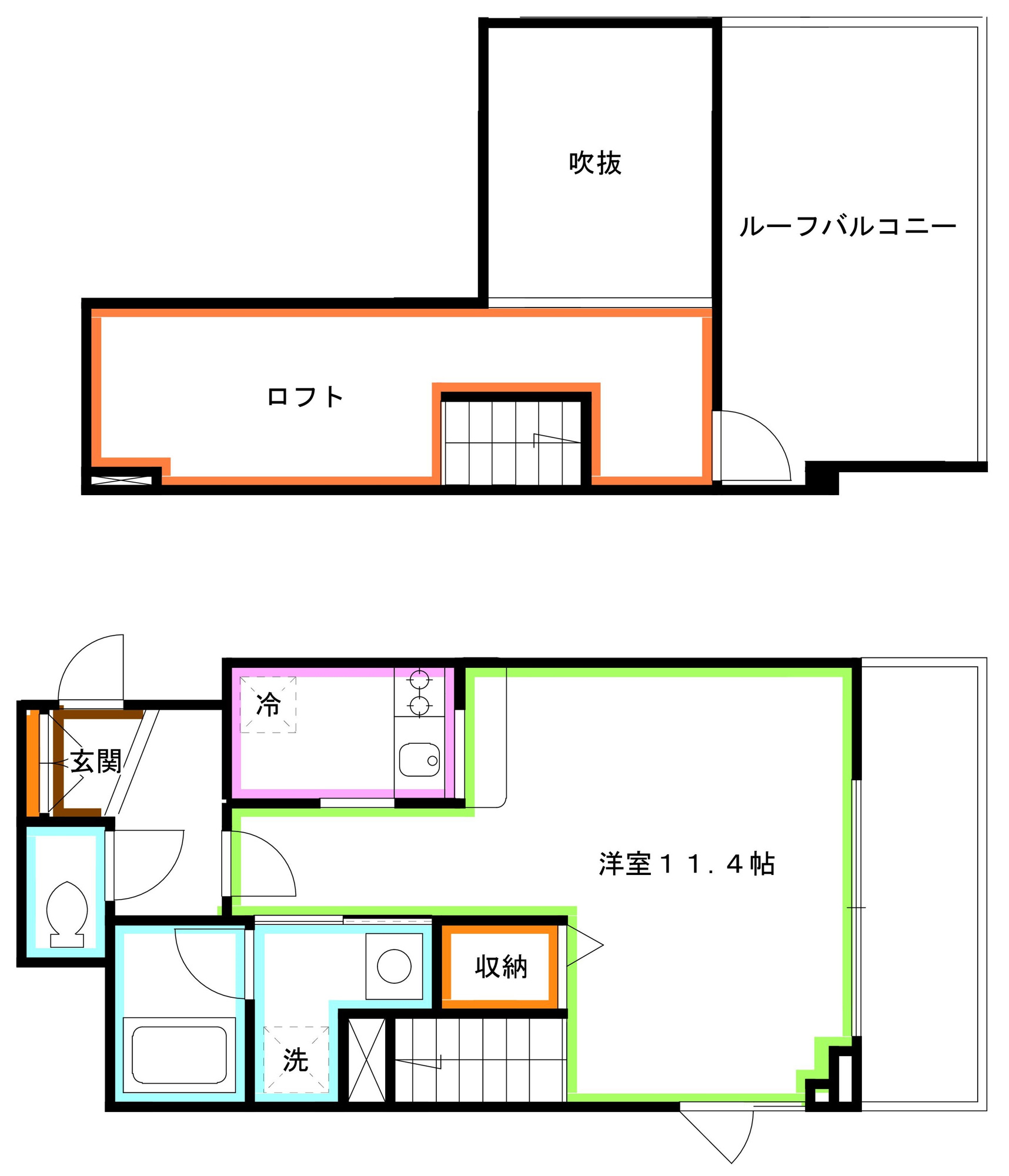 武蔵野市中町３丁目の賃貸マンションの間取り