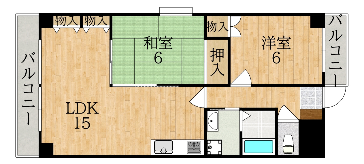 ベルデ帝塚山の間取り