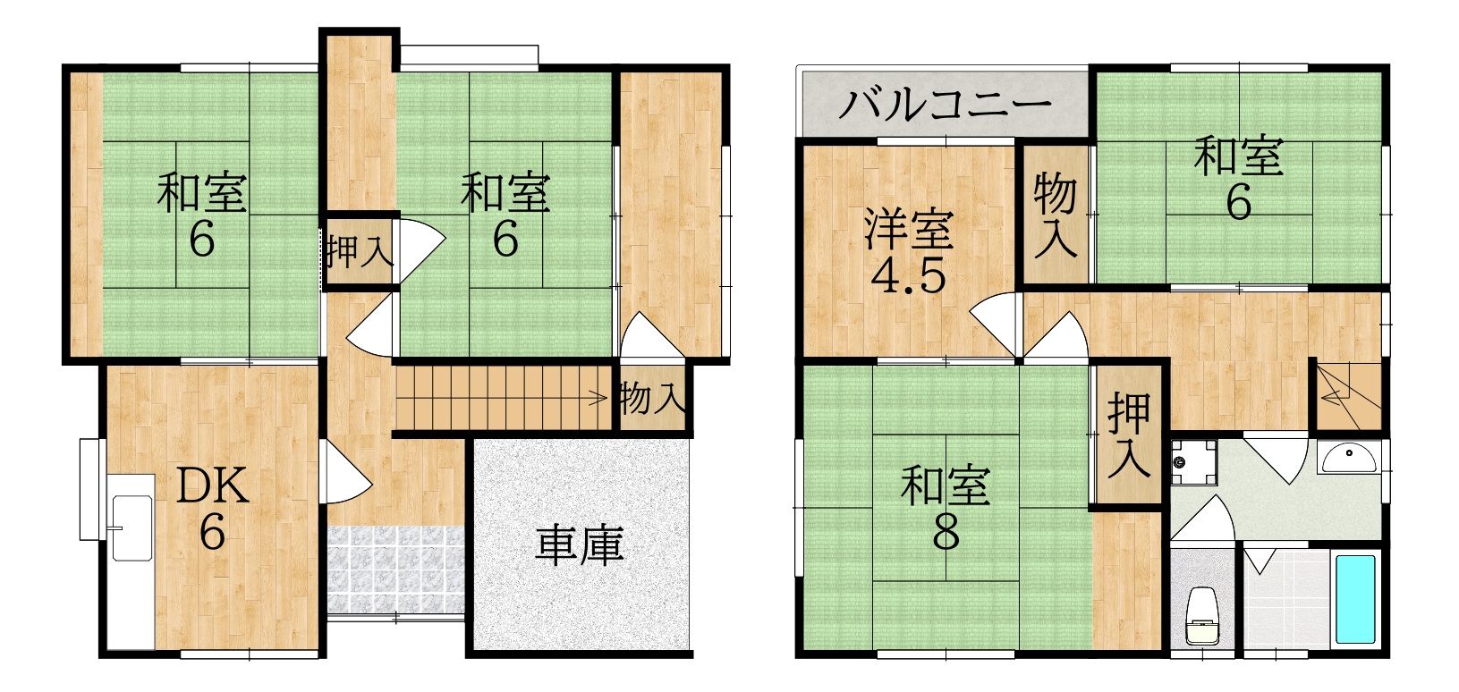 あやめ池南３丁目戸建の間取り