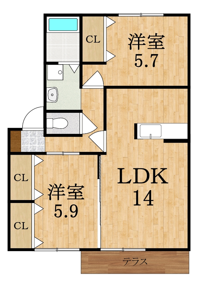 RAFFLES南八木B棟　の間取り