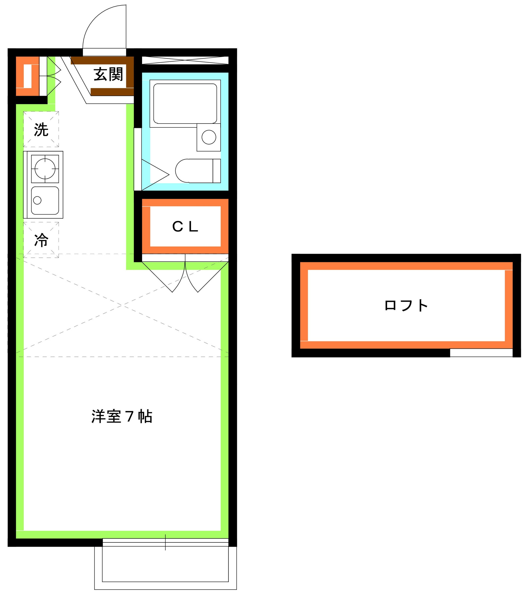 杉並区桃井４丁目のアパートの間取り