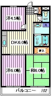 横山ハイツの間取り