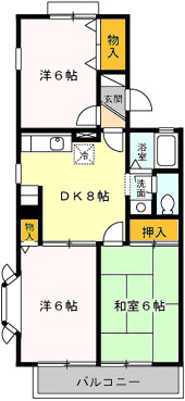 三鷹市中原３丁目のアパートの間取り