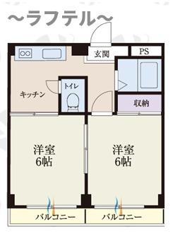 b’CASA新狭⼭re-bornの間取り