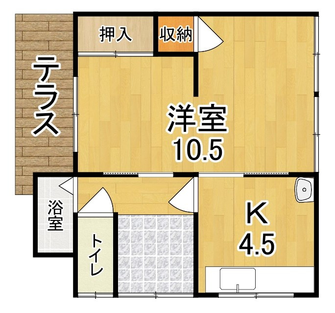 五条２丁目平屋の間取り