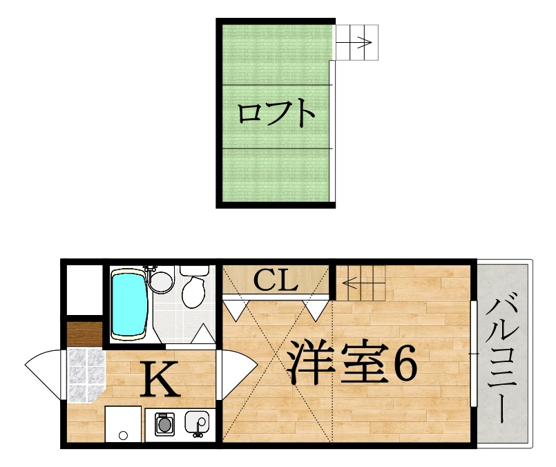 シティパレス生駒谷田町P7の間取り