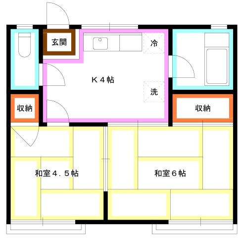 杉並区西荻北１丁目のアパートの間取り