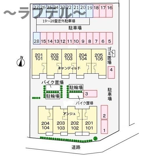 キャンディッドの区画図