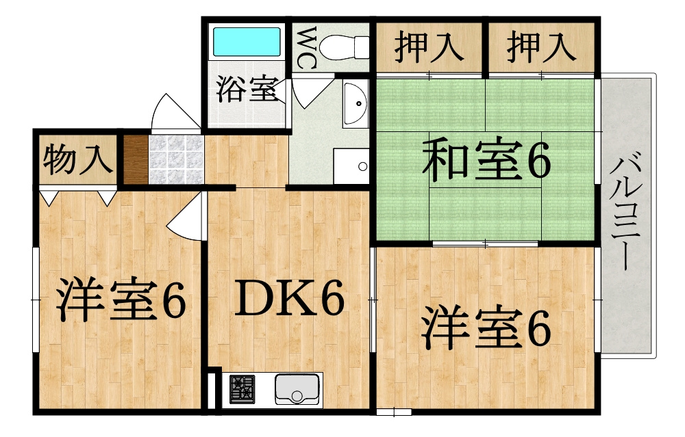グリーンハイツ4号館の間取り