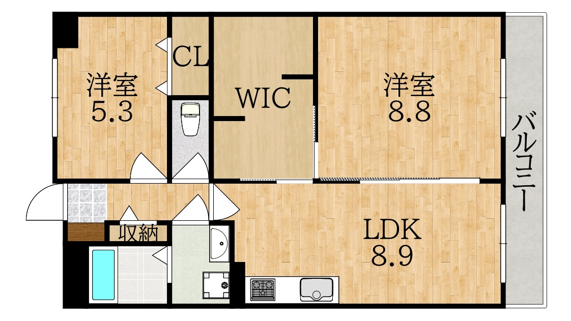 ｉｏ学園前ＩＶの間取り