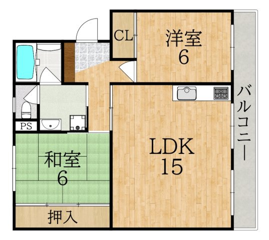 ヴィルドミール富雄の間取り