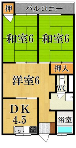 上牧グリーンハイツの間取り
