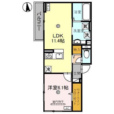 D-ROOM文の里の間取り