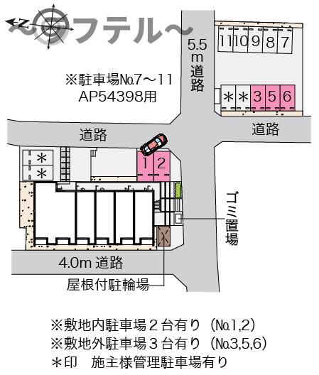 クレイノレインボー上竹Ⅱの区画図