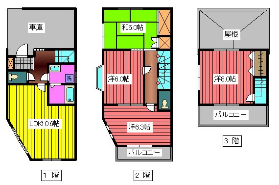 仲町1丁目戸建の間取り