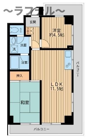 入間市駅前ビルの間取り