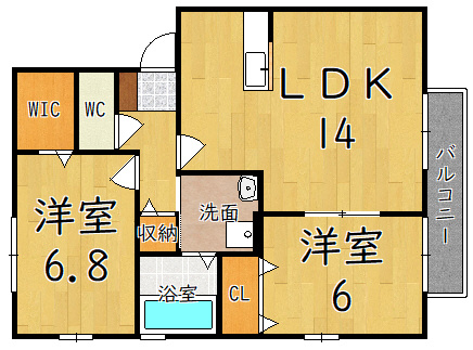 リビングタウン高山台Ｂの間取り