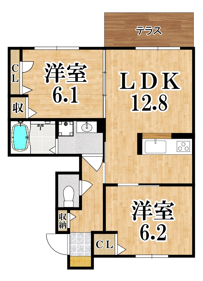 リバーパークⅡの間取り