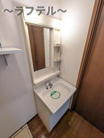 所沢市大字山口のアパートの独立洗面台