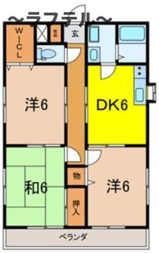 所沢市大字山口のアパートの間取り