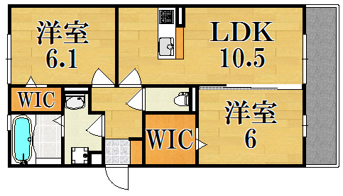 セジュール生駒の間取り